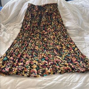 Multicolor Pleated Women's Skirt